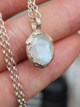 Load image into Gallery viewer, Moonstone Pebble Silver Necklace
