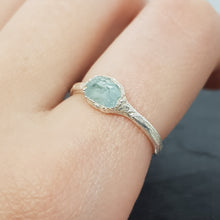 Load image into Gallery viewer, rough aquamarine gemstone ring
