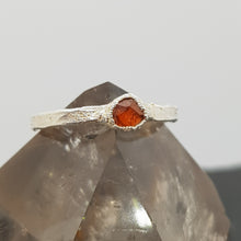 Load image into Gallery viewer, raw gemstone electroformed silver ring
