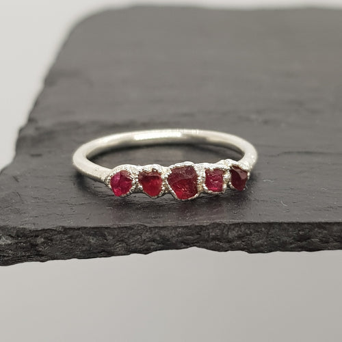 raw red spinel ring 