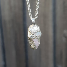 Load image into Gallery viewer, Raw Freeform Opal White Pastel Pink Necklace
