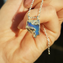 Load image into Gallery viewer, Raw Freeform Opal Blue Necklace
