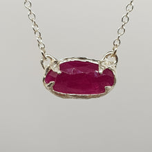 Load image into Gallery viewer, rose cut freeform ruby necklace
