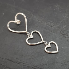 Load image into Gallery viewer, Trio Heart Stud Earring
