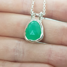 Load image into Gallery viewer, Rose Cut Chrysoprase Necklace
