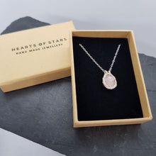 Load image into Gallery viewer, hearts of stars responsibly sourced jewellery necklace box packaging showing morganite necklace
