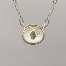 Load image into Gallery viewer, raw apatite silver necklace from the crevice collection
