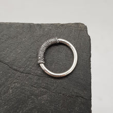 Load image into Gallery viewer, oxidised silver organic shaped ring
