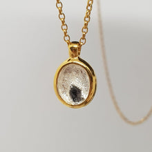 Load image into Gallery viewer, herkimer diamond silver and gold necklace
