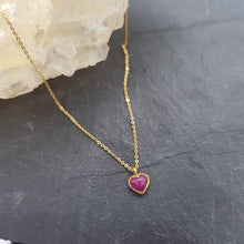 Load image into Gallery viewer, gold ruby necklace
