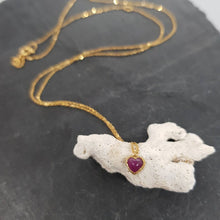 Load image into Gallery viewer, gold ruby necklace
