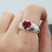 Load image into Gallery viewer, textured chunky heart ring
