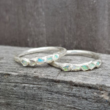 Load image into Gallery viewer, multi raw opal silver ring
