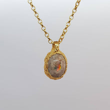 Load image into Gallery viewer, Mexican boulder opal gold necklace

