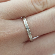 Load image into Gallery viewer, rustic raw silver ring perfect for alternative engagement or wedding ring
