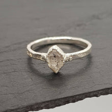 Load image into Gallery viewer, raw herkimer diamond silver electroformed ring
