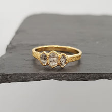 Load image into Gallery viewer, Triple Raw Herkimer Diamond Ring
