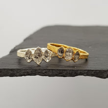 Load image into Gallery viewer, Triple Raw Herkimer Diamond Ring
