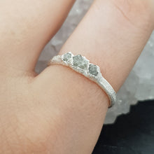 Load image into Gallery viewer, Triple Raw White Diamond Ring

